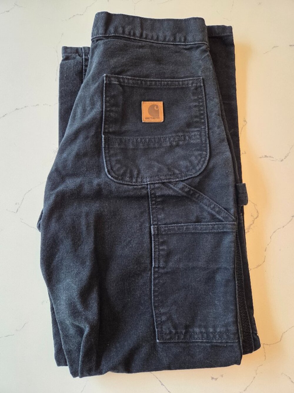 Carhartt Work Pants with Utility pockets, Duck Canvas, Black, Size 28x30, Men's - Picture 2 of 6